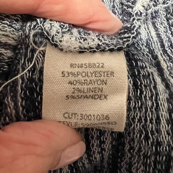 Max Studio Weekend Black Striped Casual Dress D2 - Picture 6 of 7